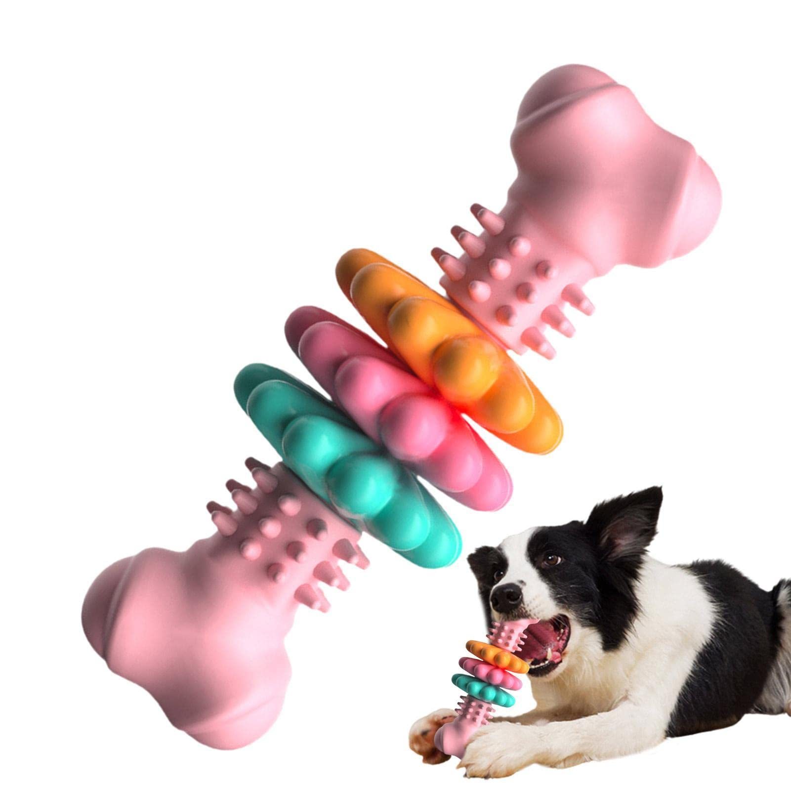 Dog Chew Toy Dog Bone Type Dogs Teeth Cleaning Toys Indestructible TPR Bone Chewing Bite Resistant Teething Toys Pet Products - Image 3