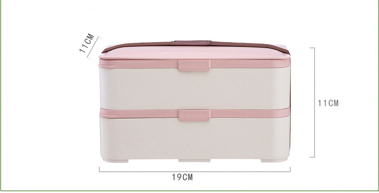 Eco-friendly bamboo 3-layer lunch box microwave safe bento - Image 8