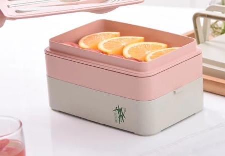 Eco-friendly bamboo 3-layer lunch box microwave safe bento - Image 3