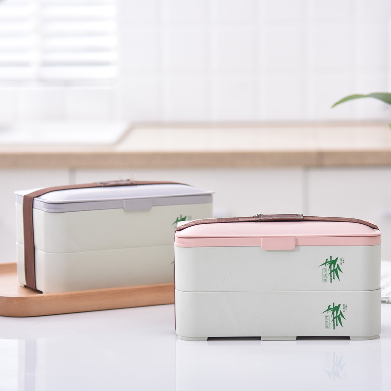 Eco-friendly bamboo 3-layer lunch box microwave safe bento - Image 5