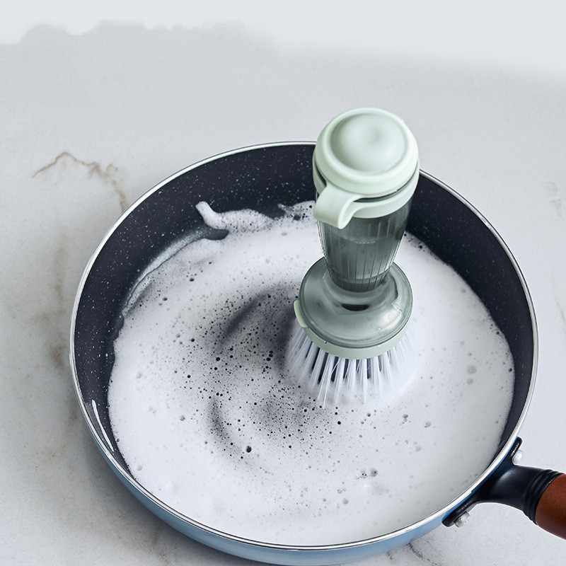 Pot Brush Dish Brush Dish Scrub Brush With Soap Dispenser For Dishes Kitchen Sink Pot Pan - Image 7