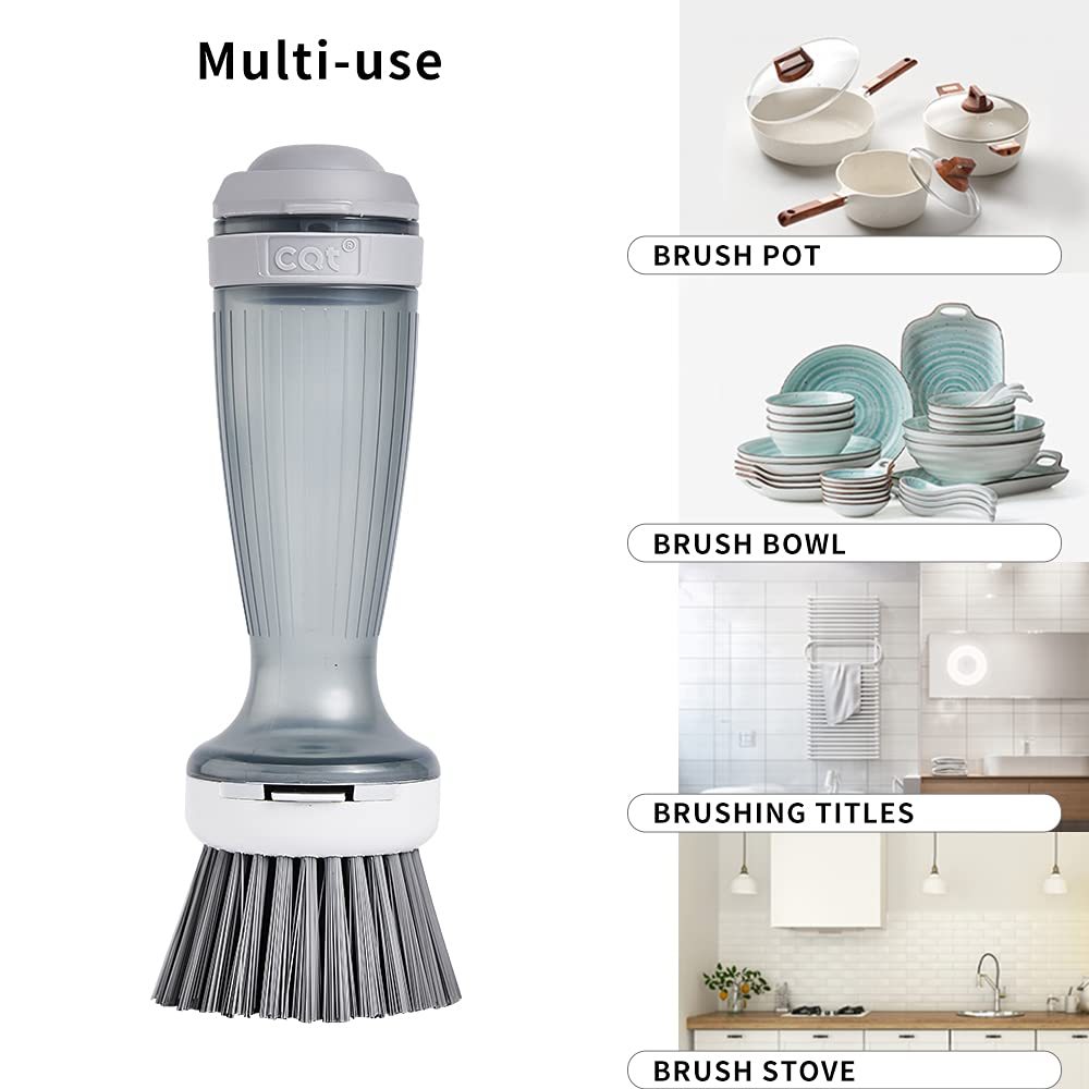 Pot Brush Dish Brush Dish Scrub Brush With Soap Dispenser For Dishes Kitchen Sink Pot Pan - Image 9