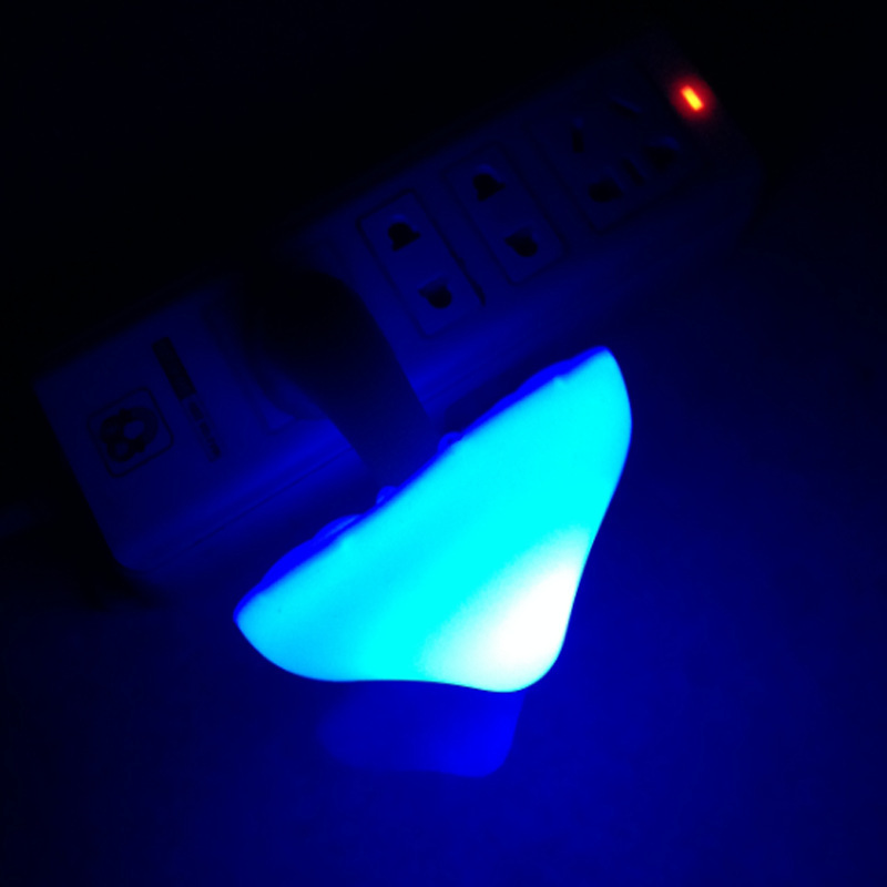 LED Night Light Mushroom Wall Socket Lamp EU US Plug Warm White Light-control Sensor Bedroom Light Home Decoration - Image 7